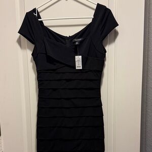White House Black Market Elegant Black Tiered  Dress
 Fitted black dress.